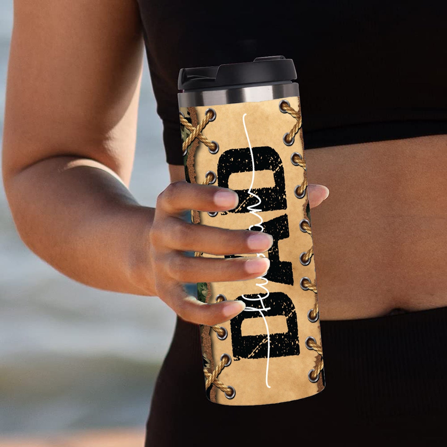 Personalized Dad Camoflauge Tumbler - Sublimated