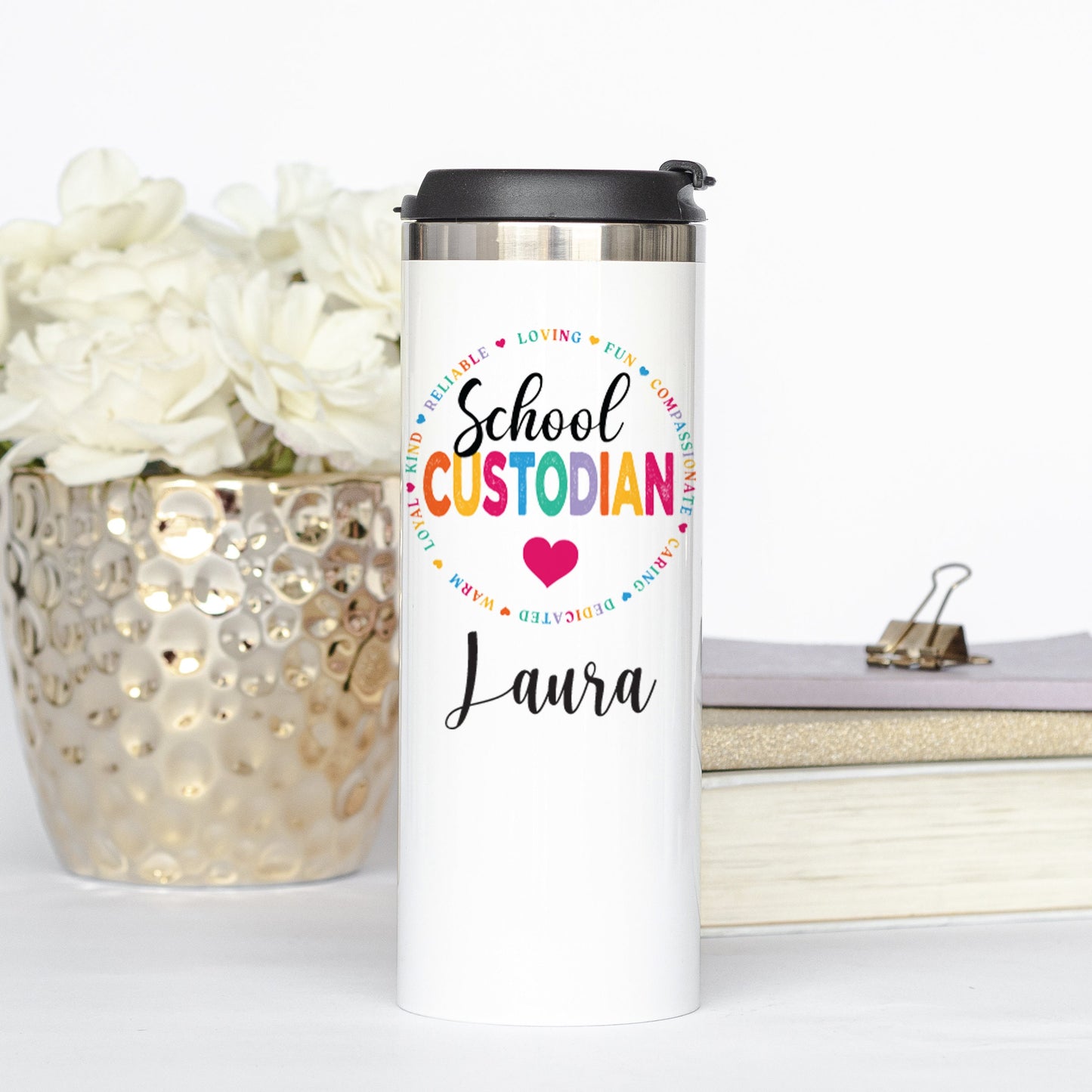 Personalized School Custodian Characteristics Tumbler - Sublimated