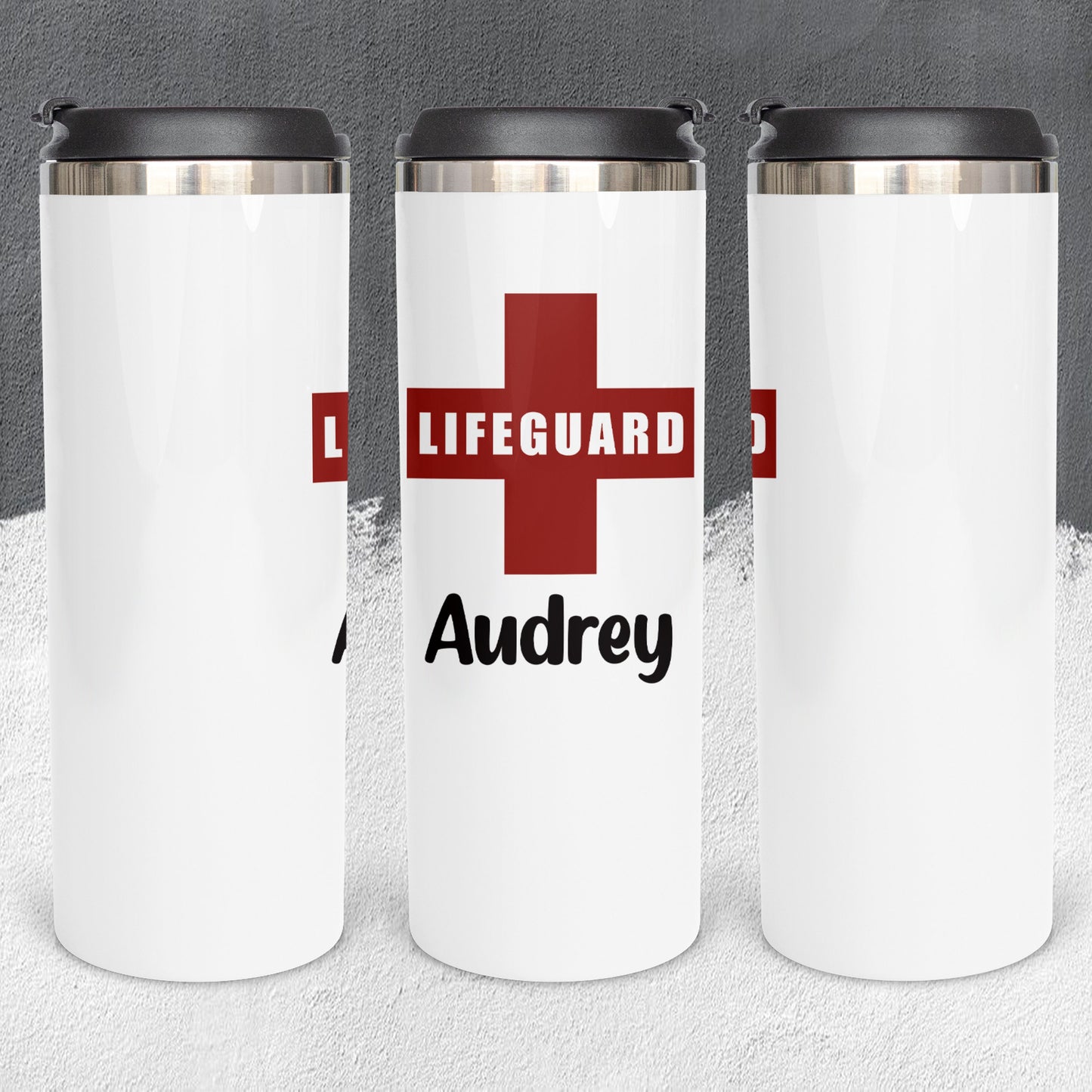 Personalized Lifeguard Cross Tumbler - Sublimated