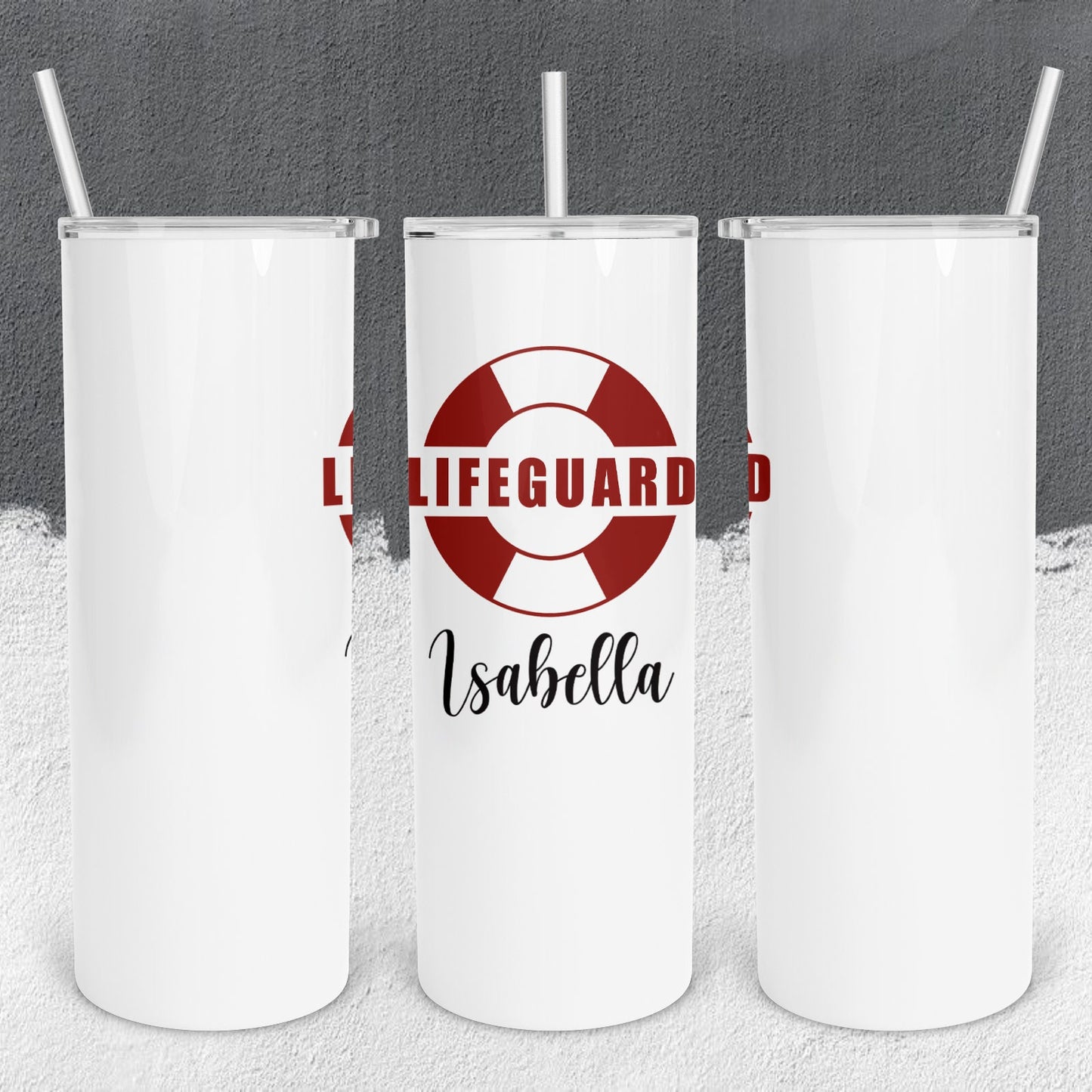 Personalized Lifeguard Lifebuoy Tumbler - Sublimated