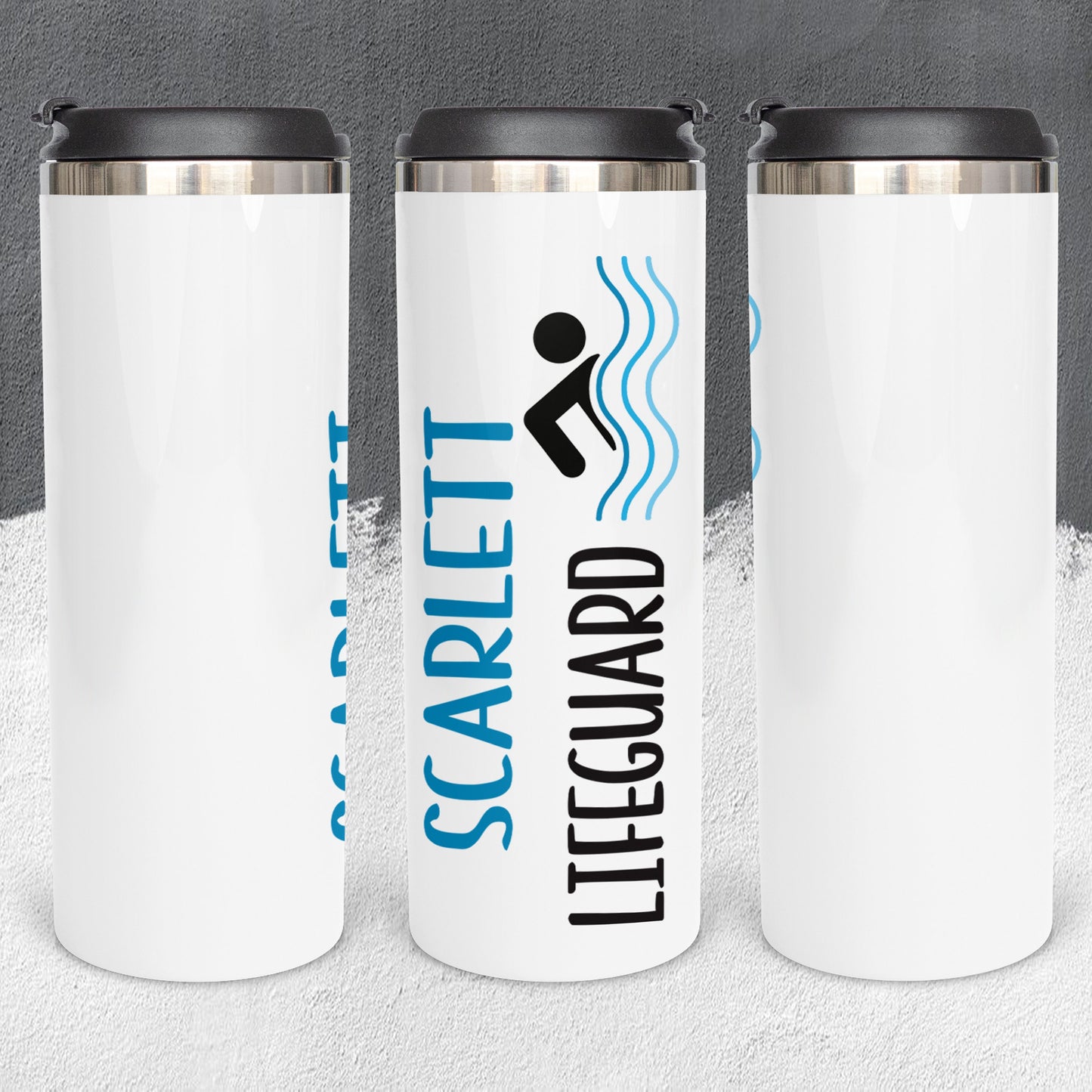 Personalized Swimming Lifeguard Tumbler - Sublimated