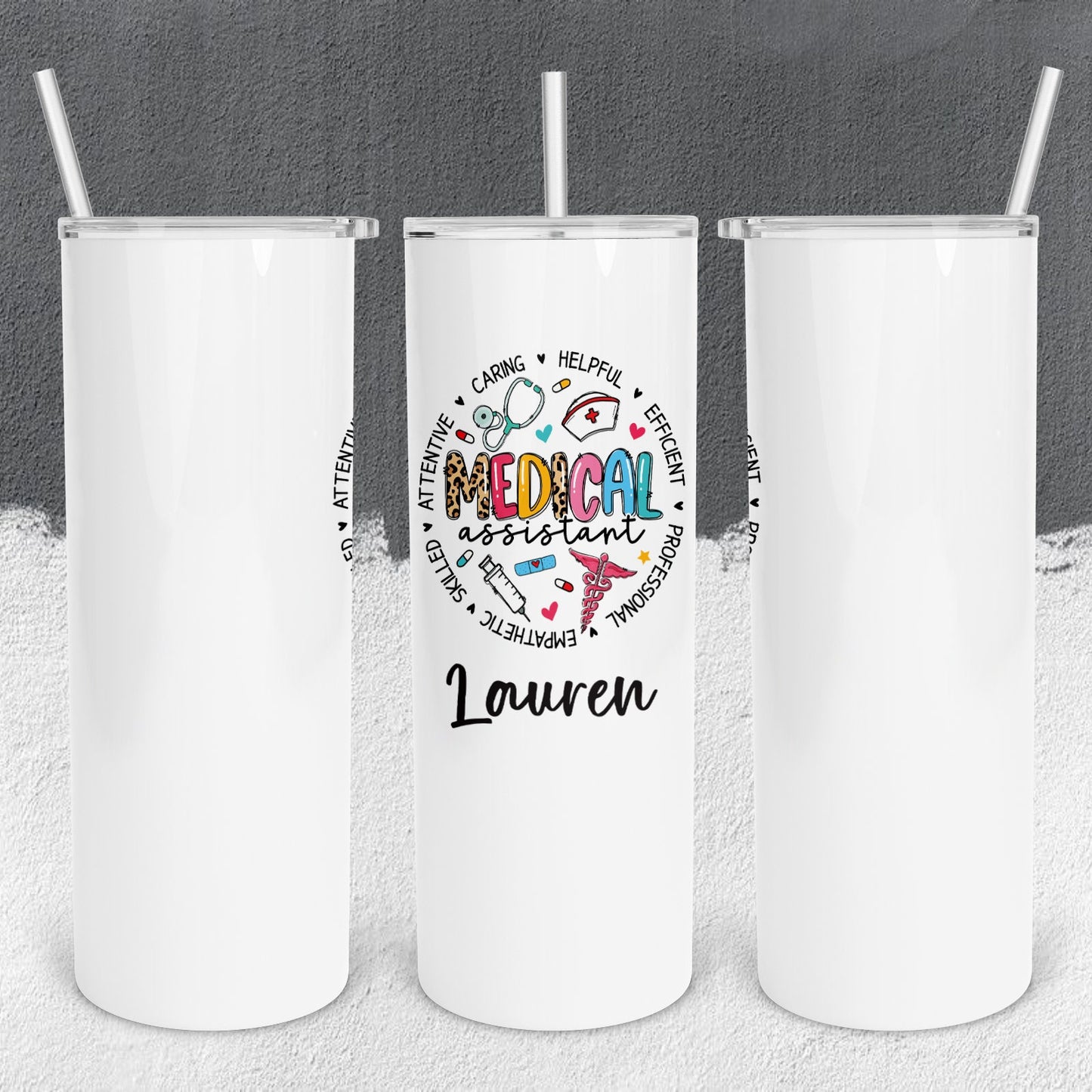 Personalized Medical Assistant Characteristics Tumbler - Sublimated