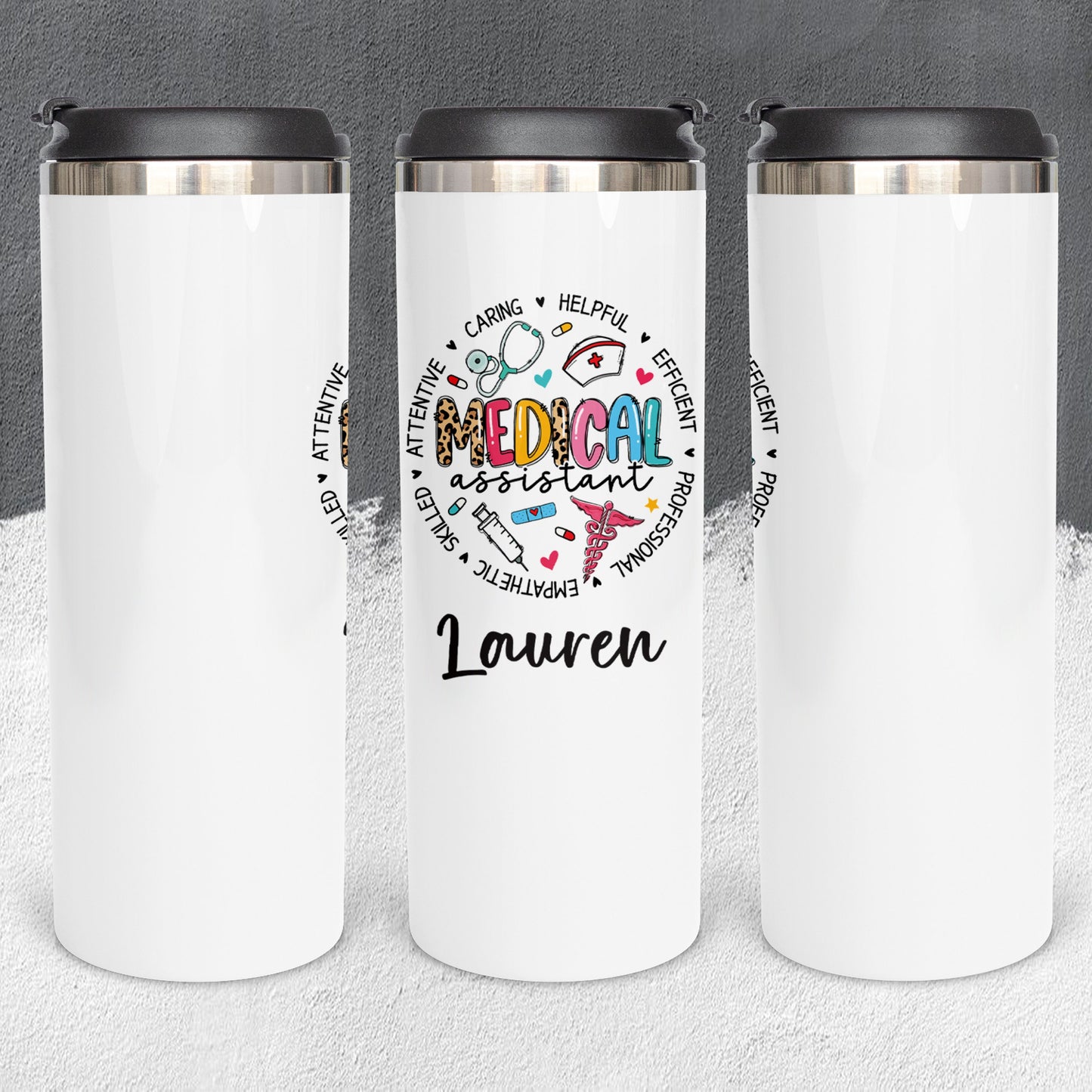 Personalized Medical Assistant Characteristics Tumbler - Sublimated