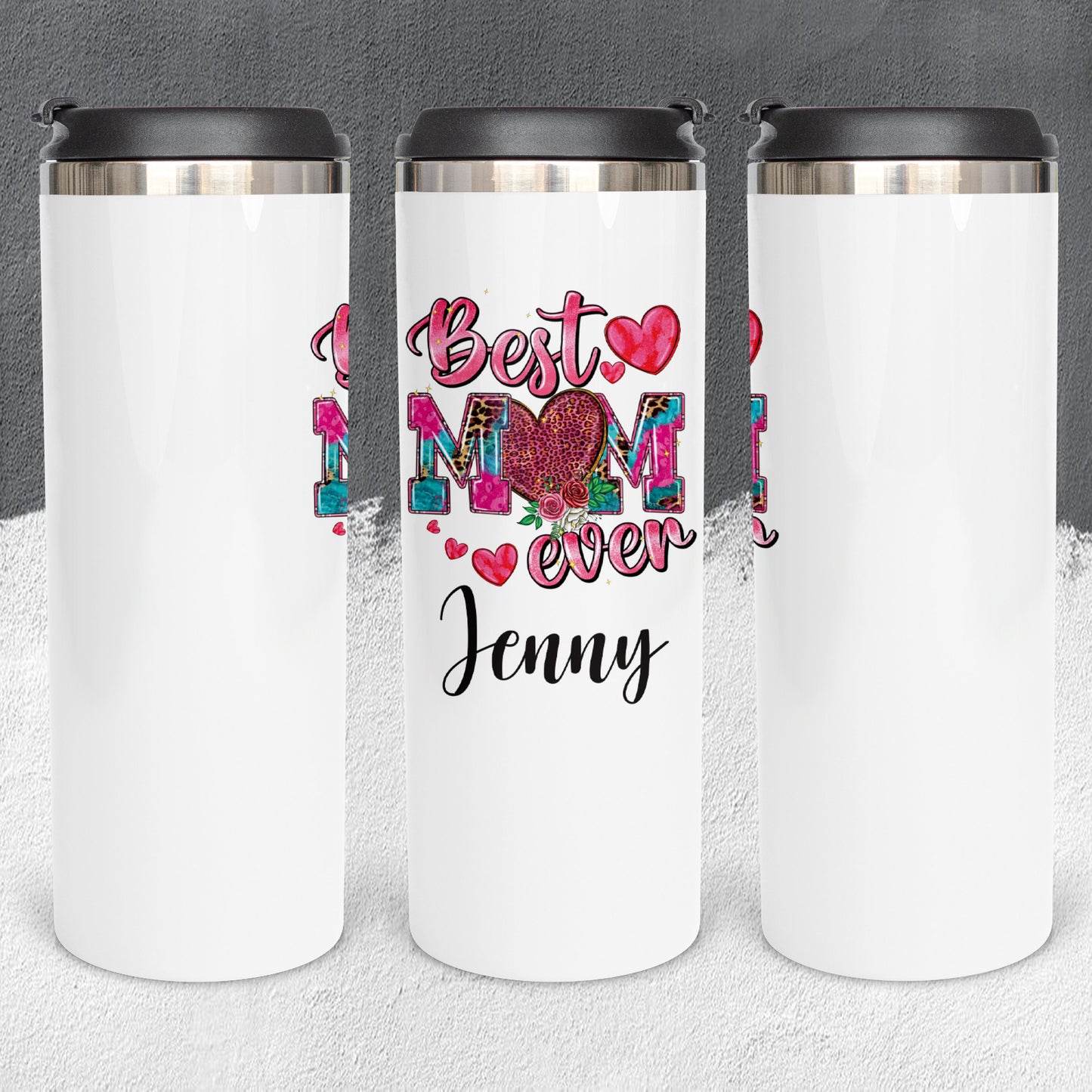 Personalized Best Mom Ever Tumbler - Sublimated