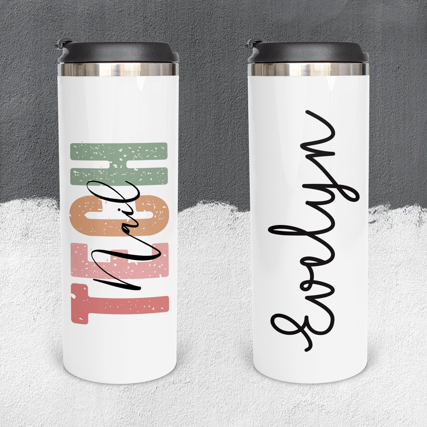 Personalized Nail Tech Colorful Tumbler - Sublimated