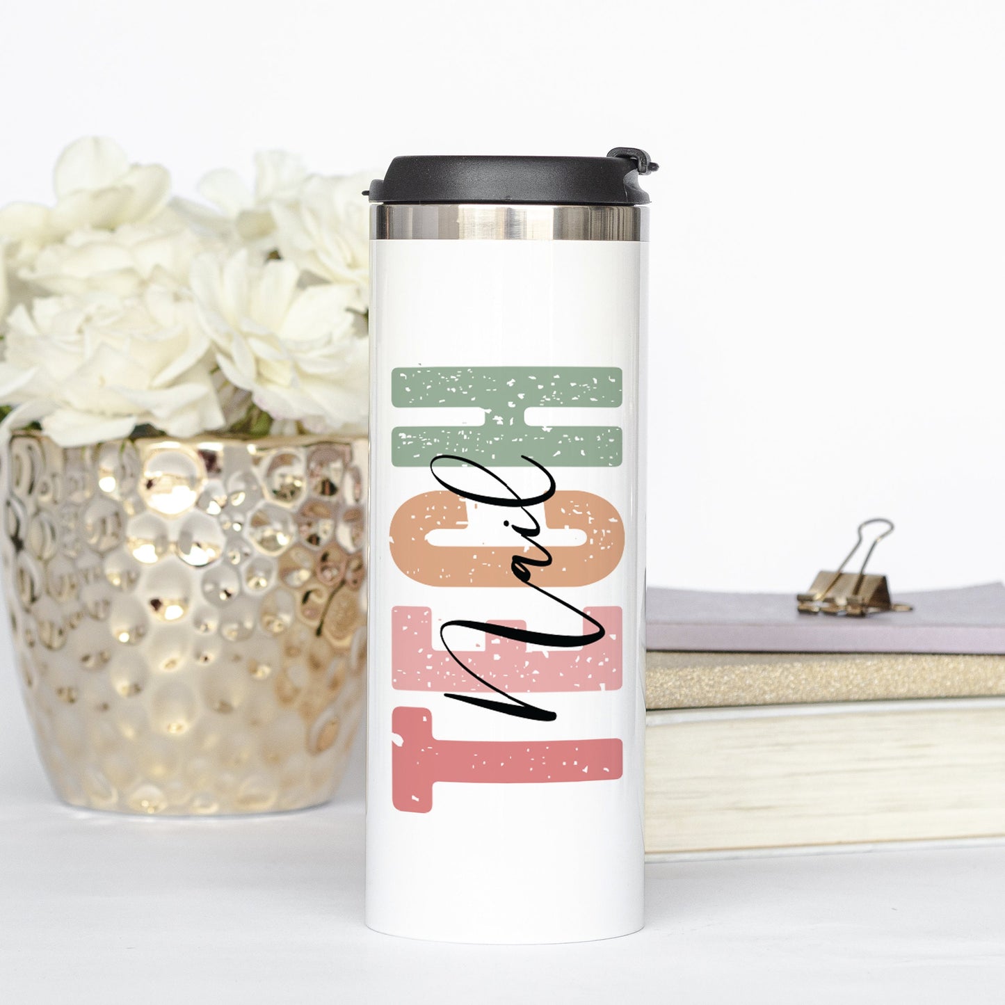 Personalized Nail Tech Colorful Tumbler - Sublimated