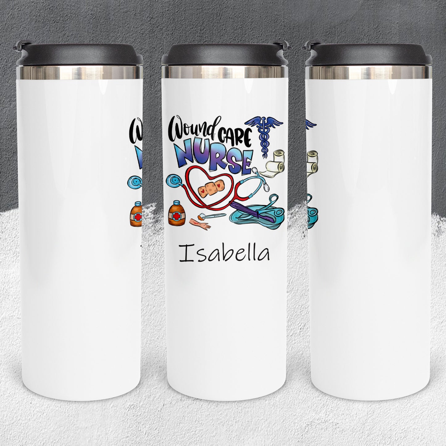 Personalized Wound Care Nurse Tumbler - Sublimated