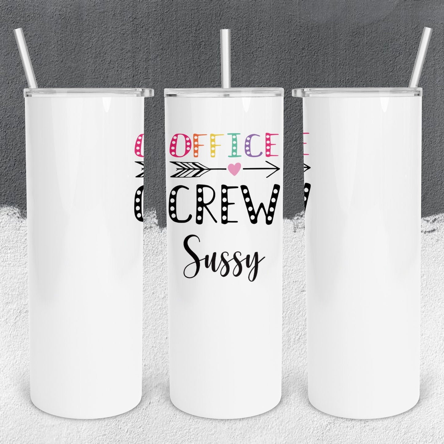 Personalized Office Crew Tumbler - Sublimated