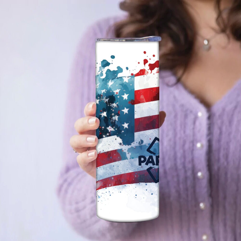 Personalized Paramedic Distressed American Flag Tumbler - Sublimated