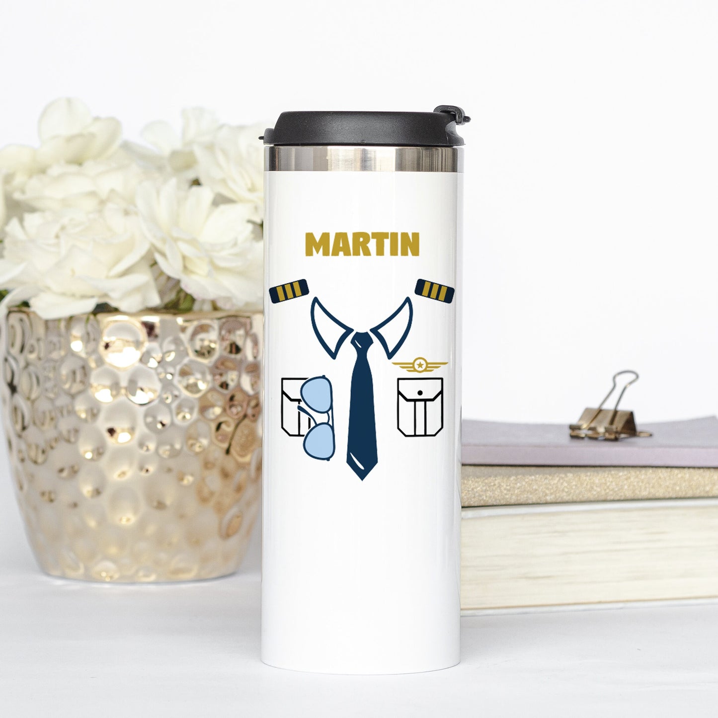 Personalized Aviation Pilot Tumbler - Sublimated