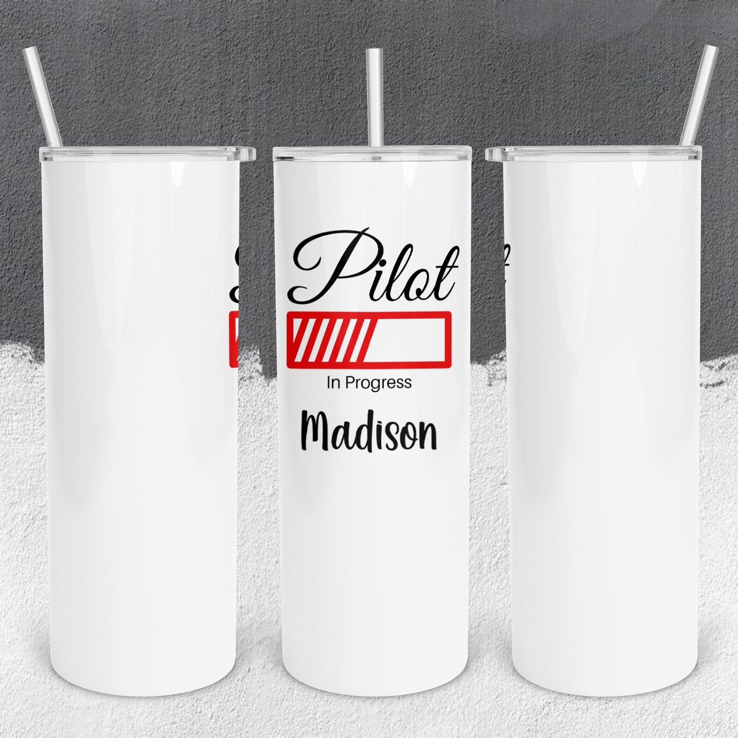 Personalized Pilot in Training Tumbler - Sublimated