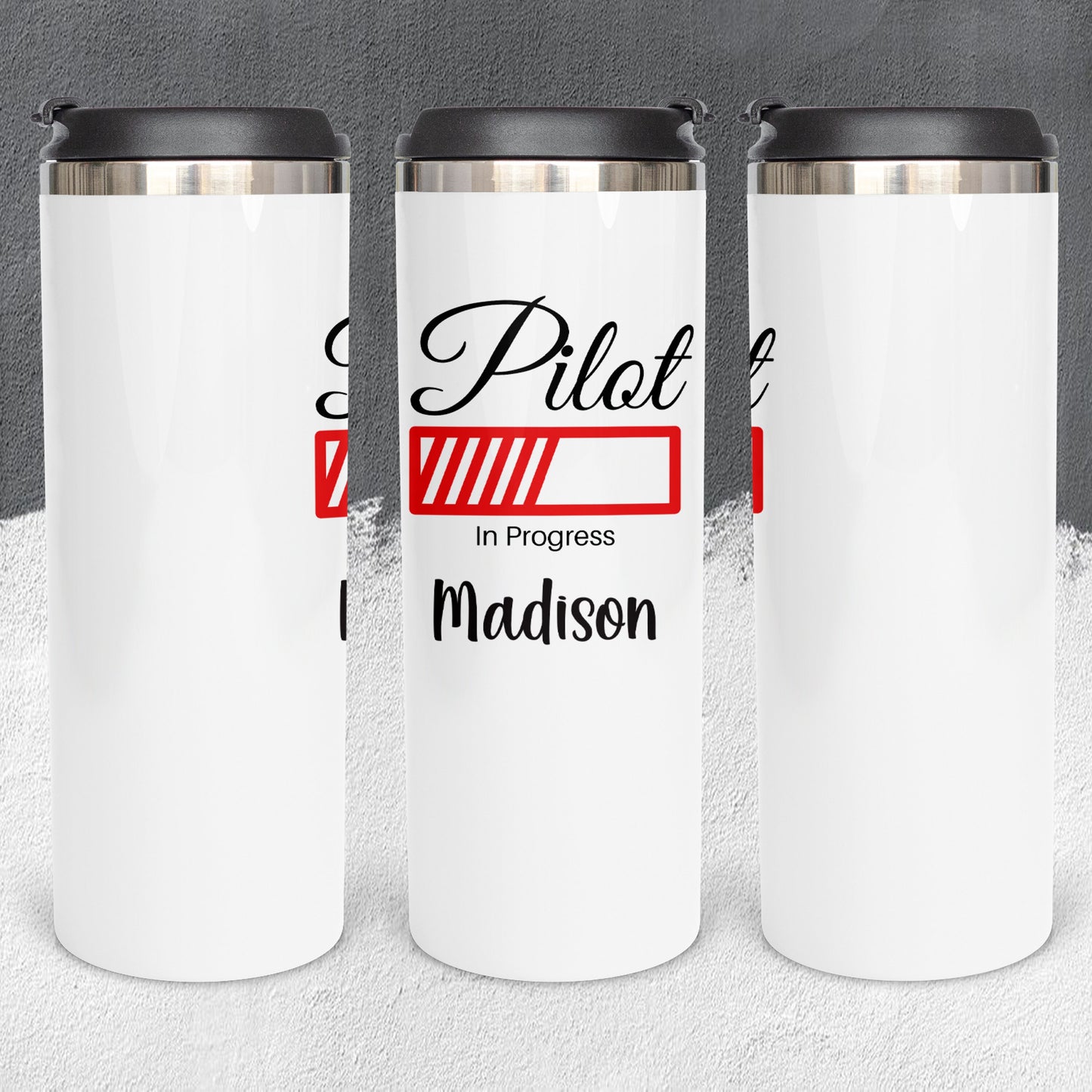 Personalized Pilot in Training Tumbler - Sublimated