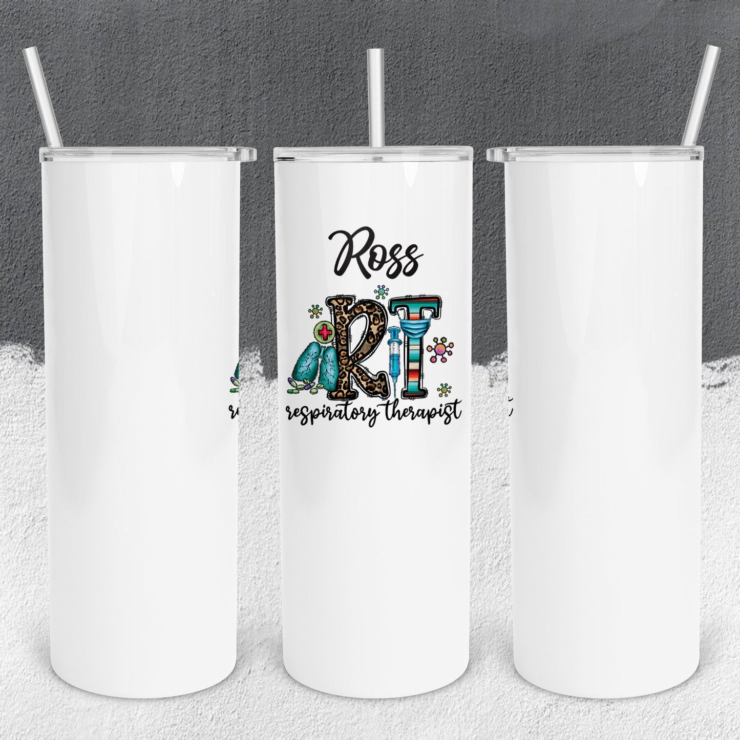 Personalized Respiratory Therapist Tumbler - Sublimated