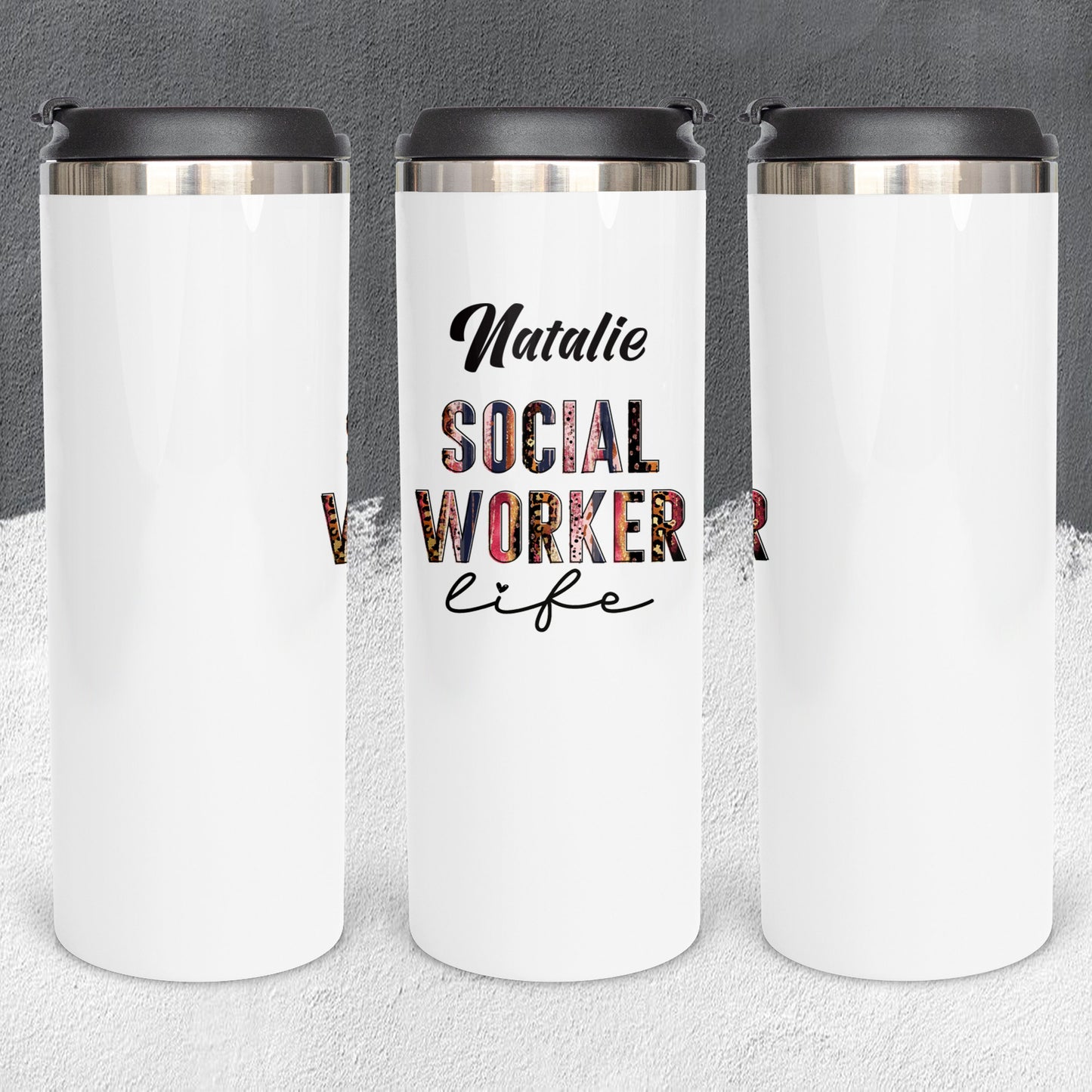 Personalized Social Worker Life Tumbler - Sublimated