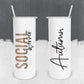 Personalized Cheetah Print Social Worker Tumbler - Sublimated