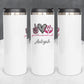 Personalized Peace Love Social Work Tumbler - Sublimated