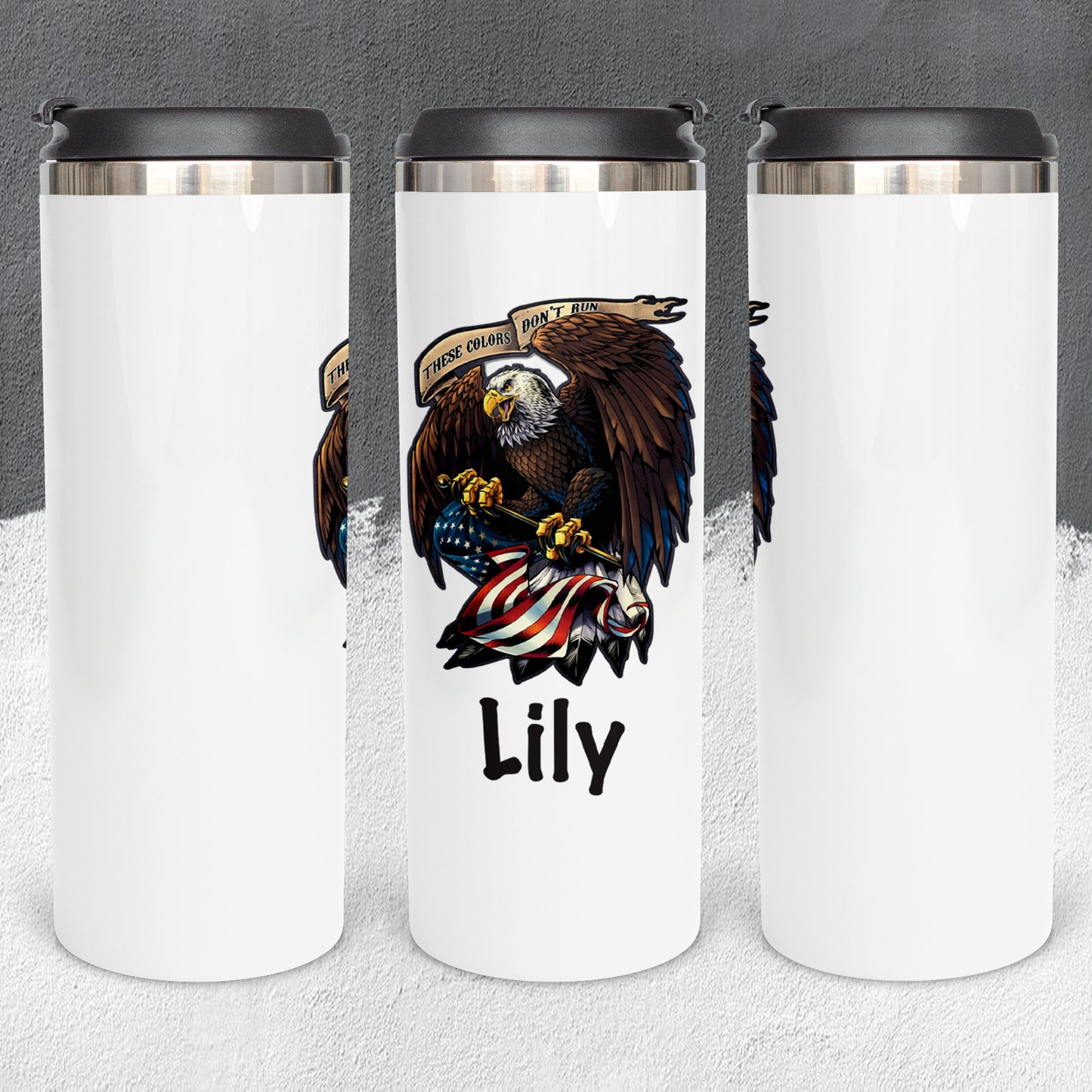 Personalized Veteran American Bald Eagle Tumbler - Sublimated